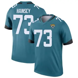 Jacksonville Jaguars Youth Robert Hainsey Legend Color Rush Jersey - Teal