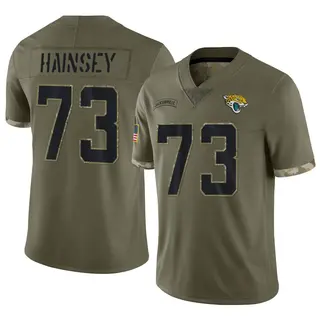 Jacksonville Jaguars Youth Robert Hainsey Limited 2022 Salute To Service Jersey - Olive