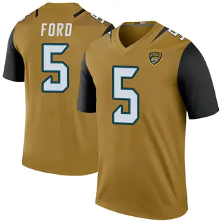 Jacksonville Jaguars Youth Rudy Ford Legend Color Rush Bold Jersey - Gold