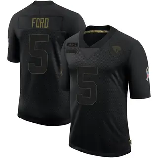 Jacksonville Jaguars Youth Rudy Ford Limited 2020 Salute To Service Jersey - Black
