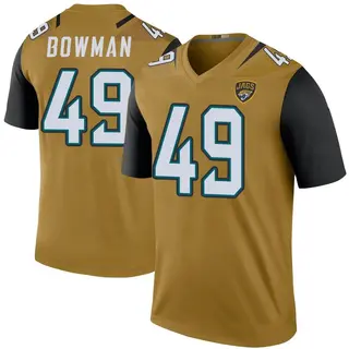 Jacksonville Jaguars Youth Shawn Bowman Legend Color Rush Bold Jersey - Gold