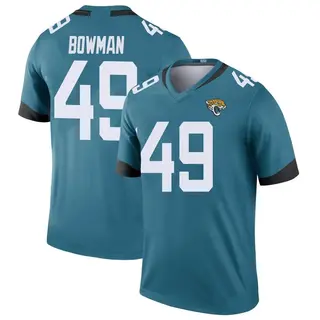 Jacksonville Jaguars Youth Shawn Bowman Legend Color Rush Jersey - Teal
