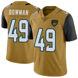 Jacksonville Jaguars Youth Shawn Bowman Limited Color Rush Vapor Untouchable Jersey - Gold