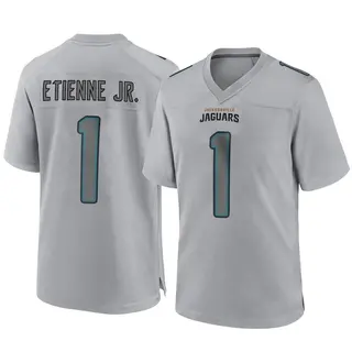 Jacksonville Jaguars Youth Travis Etienne Jr. Game Atmosphere Fashion Jersey - Gray