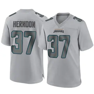 Jacksonville Jaguars Youth Tre Herndon Game Atmosphere Fashion Jersey - Gray