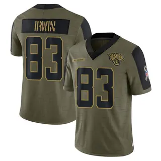 Jacksonville Jaguars Youth Trenton Irwin Limited 2021 Salute To Service Jersey - Olive