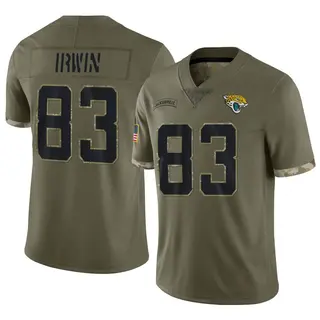 Jacksonville Jaguars Youth Trenton Irwin Limited 2022 Salute To Service Jersey - Olive