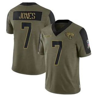 Jacksonville Jaguars Youth Zay Jones Limited 2021 Salute To Service Jersey - Olive